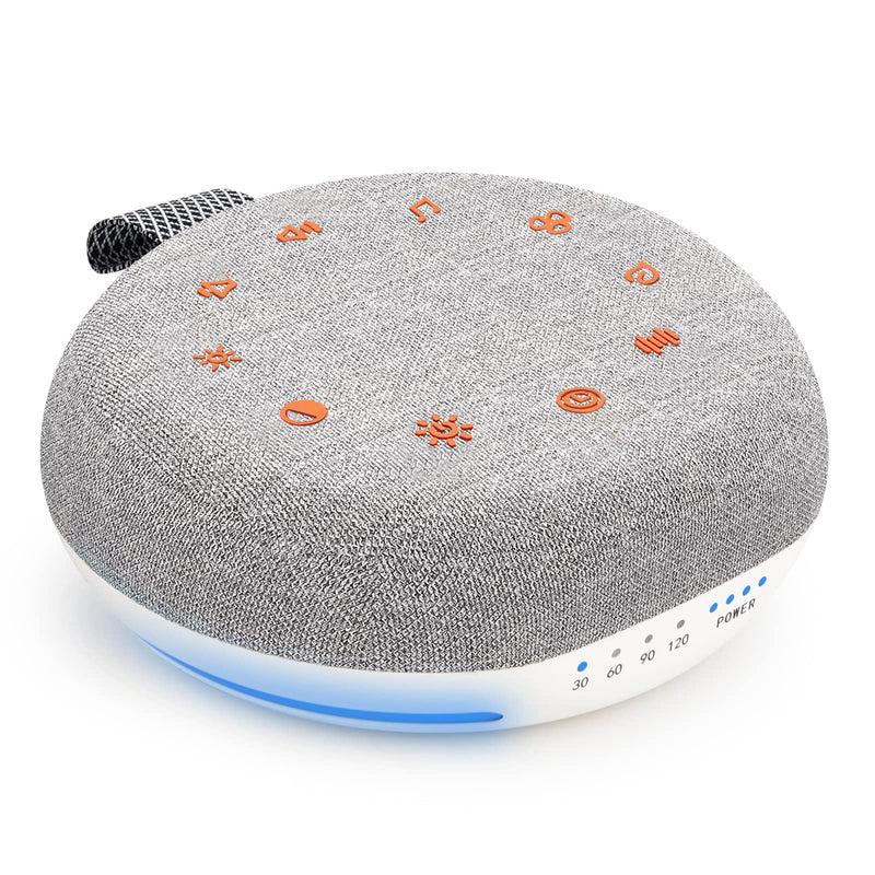 [Australia] - Heavtuen,White Noise Machine ,Portable Sound Machine with 40 Natural Soothing Sounds, USB Rechargeable ,20 Levels of Volume ,Sleep Sound Timer & Night Light for Baby Kids Adults 