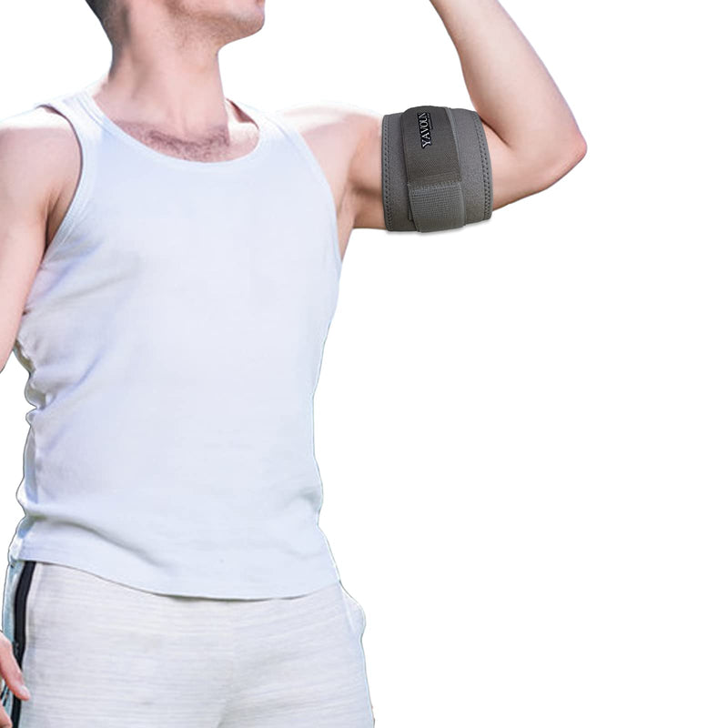 [Australia] - Bicep ＆ Tricep Compression Sleeve/Wrap - Tricep Tendonitis, Bicep Tendonitis - Pain Relief for Bicep and Triceps Muscle Strains, Compression Arm Support (8.3 Inch - 15.7 Inch W4 Inch, Grey) 8.3 Inch - 13.7 Inch W4 Inch 