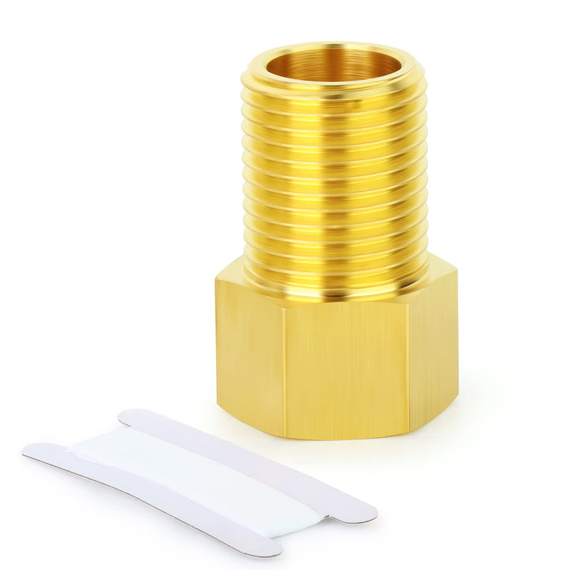 [Australia] - TAISHER 1PCS Brass Pipe Fitting, Extension Hex Adapter, 1/2" Male Pipe x 1/2" Female Pipe, Length 40 mm/1.57 Inch 40mm Length 