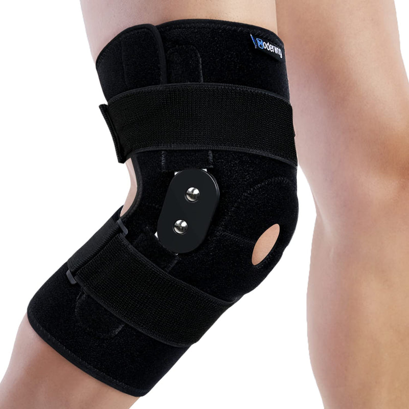 [Australia] - Plus Size Knee Brace for Women Men Hinged Knee Brace with Side Stabilizers Open Patella Adjustable Knee Brace for Arthritis Pain and Support,Meniscus Tear,ACL,MCL,Injury Recovery,Pain Relief,Rodilleras para Dolor de Rodillas(3XL/4XL) 3XL/4XL Black 