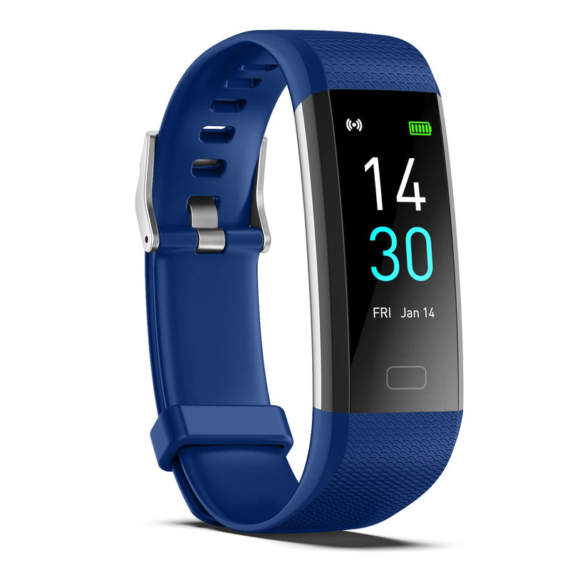 [Australia] - ENGERWALL Fitness Tracker with Step Counter /Calories /Stopwatch, Activity Tracker with Heart Rate Monitor, IP68, Health Tracker with Sleep Tracker, Smartwatch, Pedometer Watch for Women Men Kids Blue 