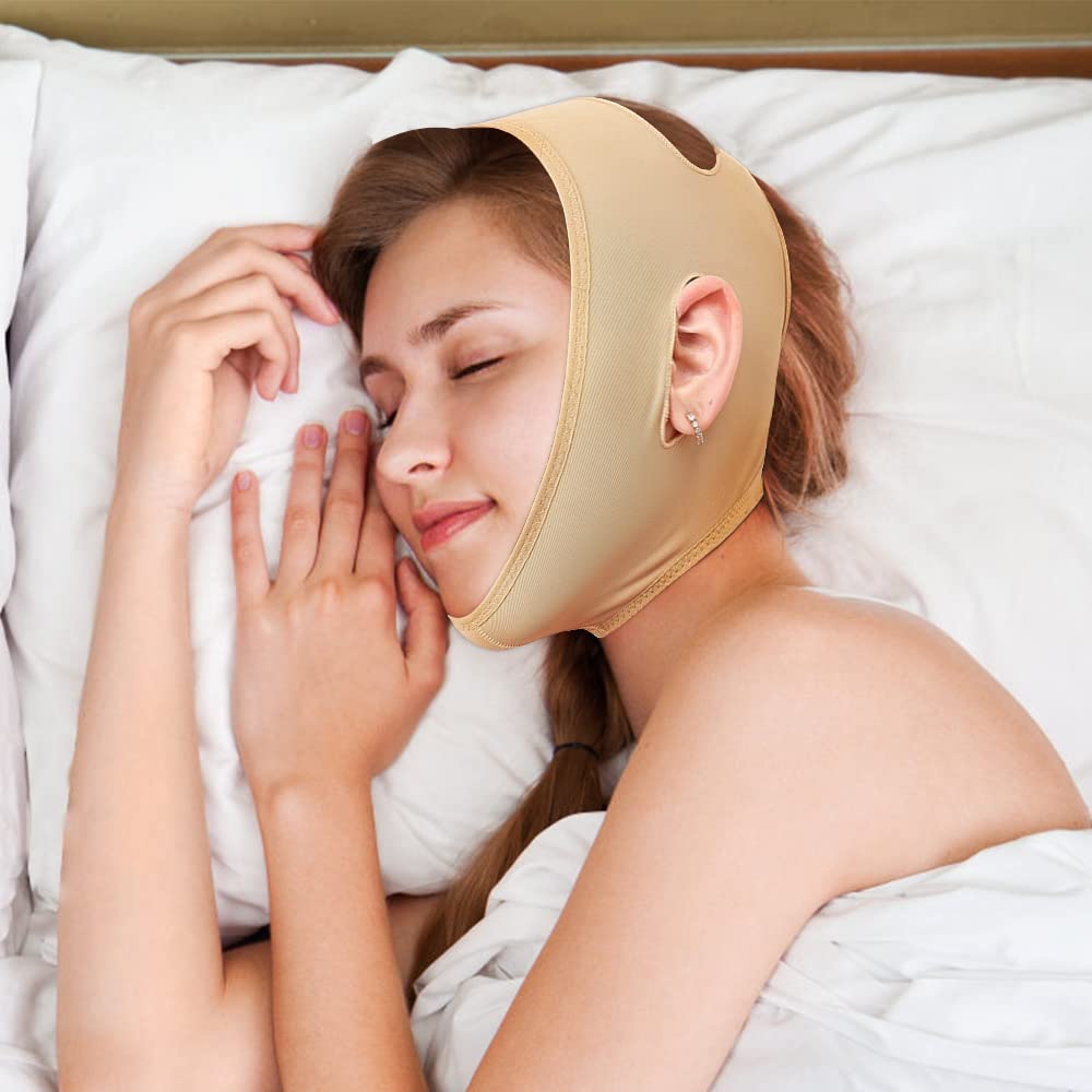 [Australia] - 2Pcs Anti Snore Chin Strap,Comfortable and Breathable Chin Strap to Keep Mouth Closed,Improve Snoring,Chin Strap and Neck Strap Suitable for Women and Men. 