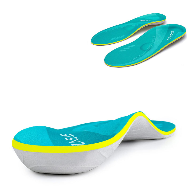 [Australia] - Plantar Fasciitis Foot Arch Support Orthopedic Insole Heel Pain Flat Foot Unisex MEN (7-7 1/2) | WOMEN (9-9 1/2) --260MM-10.25" Bean Green 