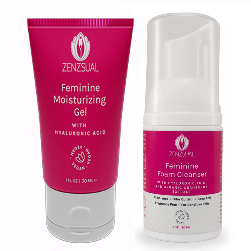 [Australia] - ZENZSUAL Feminine Foam Cleanser + Gel with Hyaluronic Acid (1 Oz. ea.) 