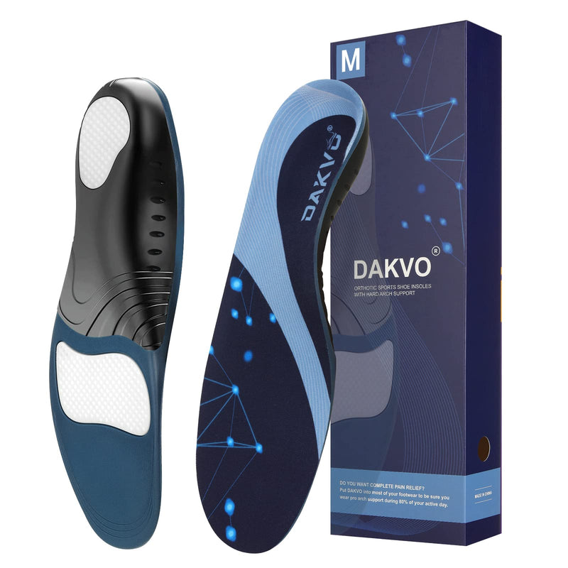 [Australia] - High Arch Support Insoles,Plantar Fasciitis Relief Shoe Inserts, Orthotic Shoe Inserts for Flat Feet, Anti-Fatigue Shoe Insoles, Suitable for Sports, Climbing, Ciking, Adventure, Daily Work.Blue M Blue M(Men 9-10.5/Women 10-11.5) 