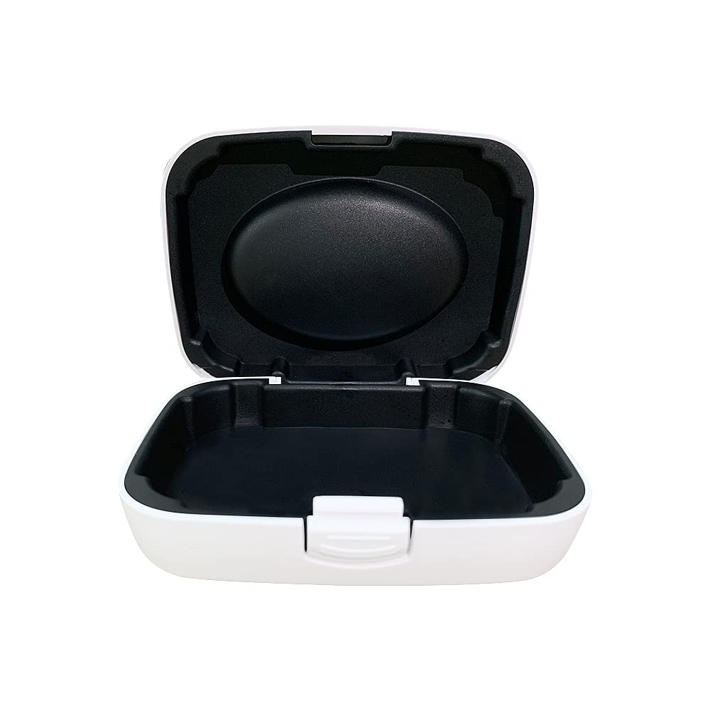 [Australia] - Hearing Aid Case Portable Protective Premium Texture Storage Case for BTE CIC IIC ITE Durable and Durable (White) 