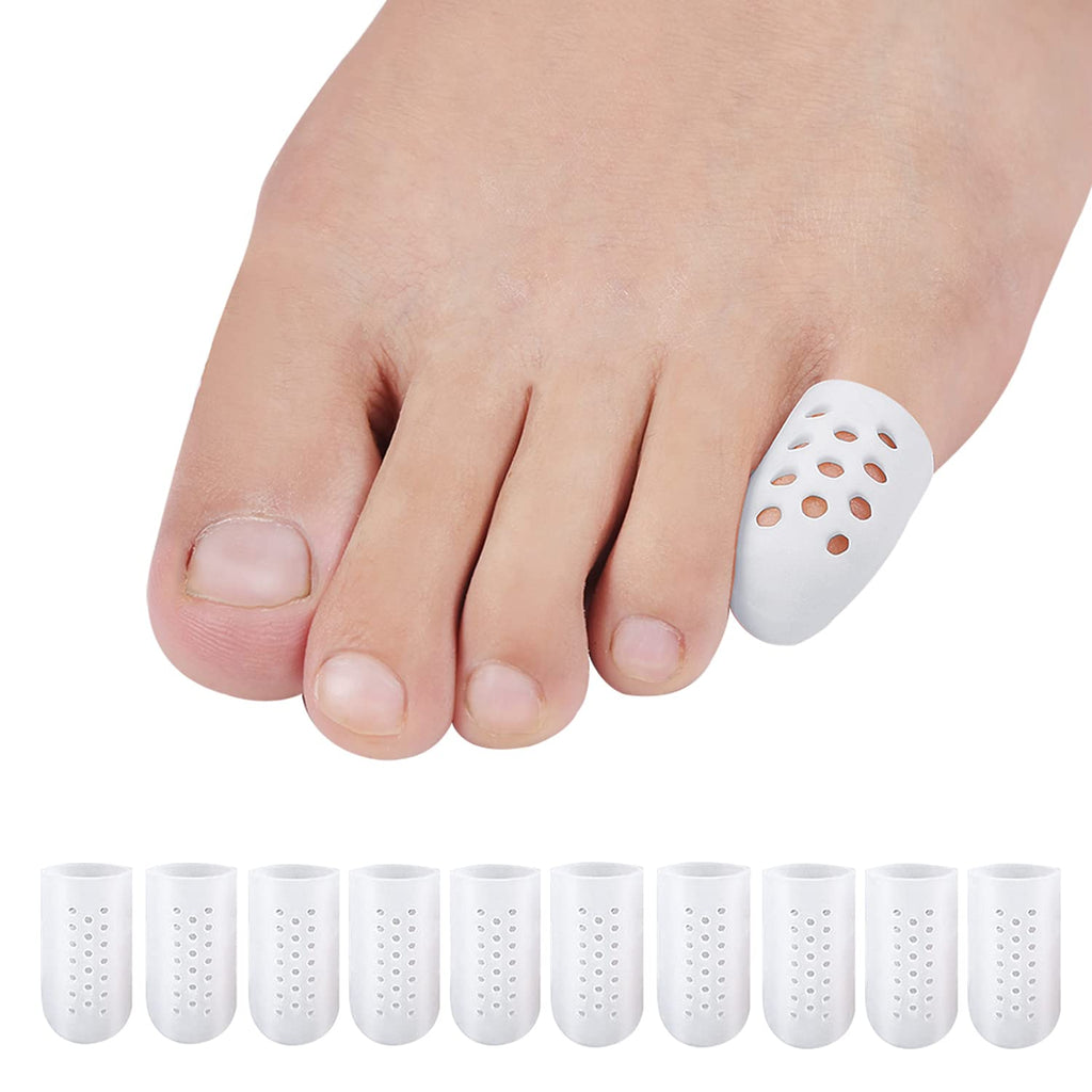 [Australia] - Yimanduo 10 Pieces - Breathable Gel Toe Protector, Great to Cushion Toe and Provides Pain Relief from Corns, Blisters, Missing or Ingrown Toenails for Woman and Man 