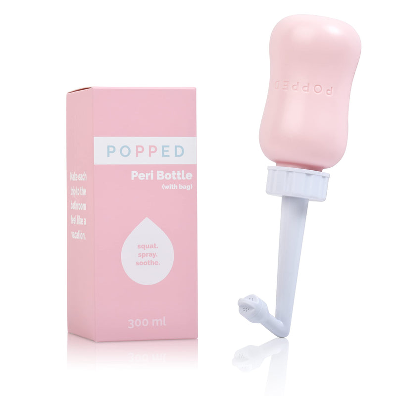[Australia] - Popped Peri Bottle for Postpartum Care | Portable Travel Bidet for Cleansing After Birth (Pink, 10 fl oz) 