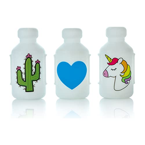 [Australia] - VIAL SAFE Insulin Bottle Protector Case/Sleeve for Diabetes, Reusable, Flexible Silicone Protective Sleeve,"If You Know You Know" 3-Pack (Short), Cactus, Unicorn, Blue Heart 
