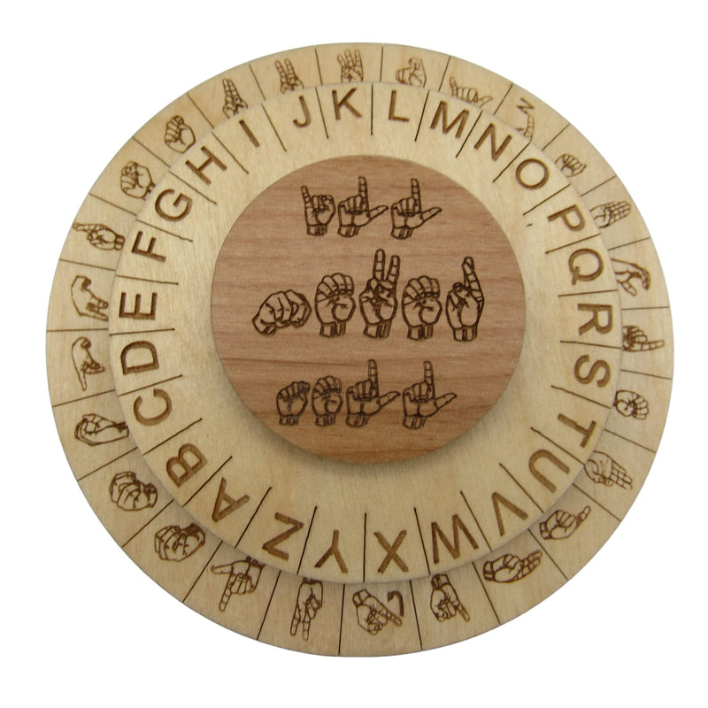 [Australia] - Sign Language Cipher Wheel - ASL Decoder Disk Escape Room Prop 