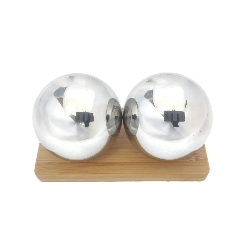 [Australia] - Top Chi Stainless Steel Chiming Baoding Balls for Hand Therapy, Exercise, and Stress Relief (Large 2.1 Inch) 