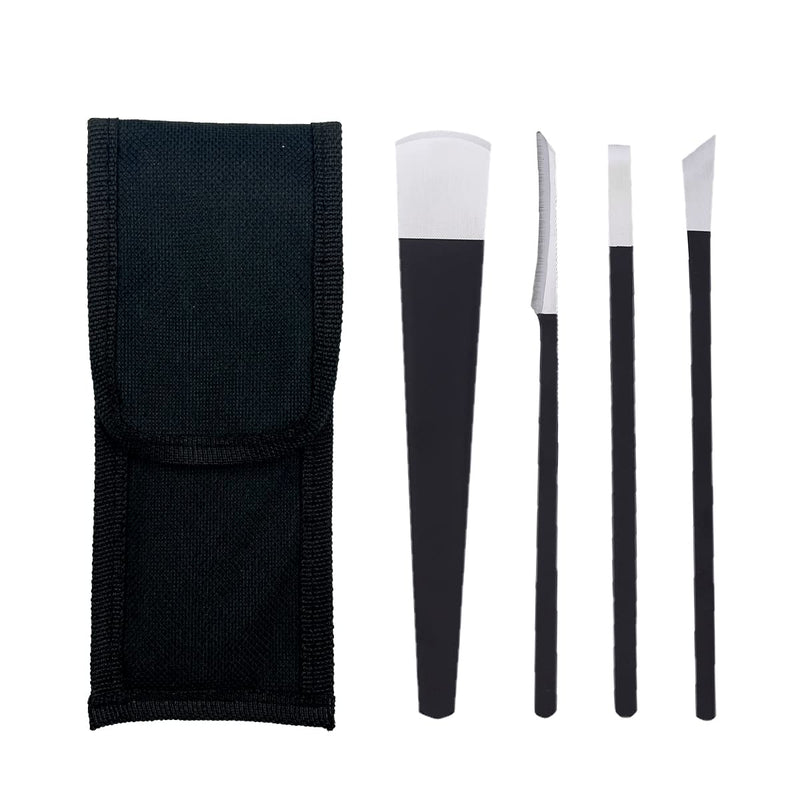 [Australia] - Pedicure Knife Tools Kits, Professional Stainless Steel Dead Skin Foot Callus Remover,4 pcs Ingrown Toenail Knife Tools Foot Scraper Knife to Remove Dead Skin with Portable Storage Bag 