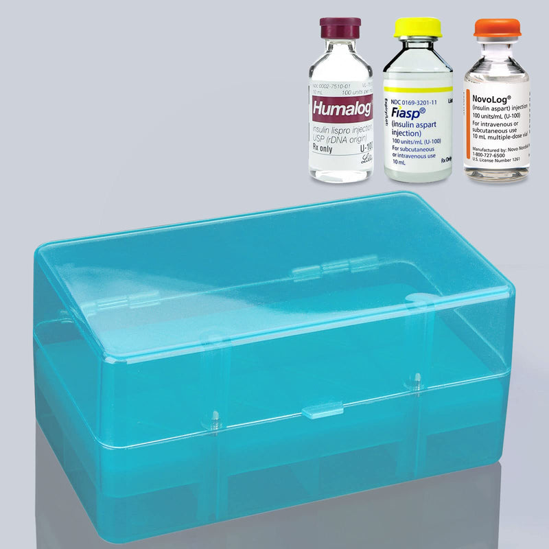 [Australia] - 8-Holes Insulin Vial Storage Box for Diabetics, Vial Holder Organizer Case Fits Various 10ml-15ml Injectable Medicines Vials - Green 