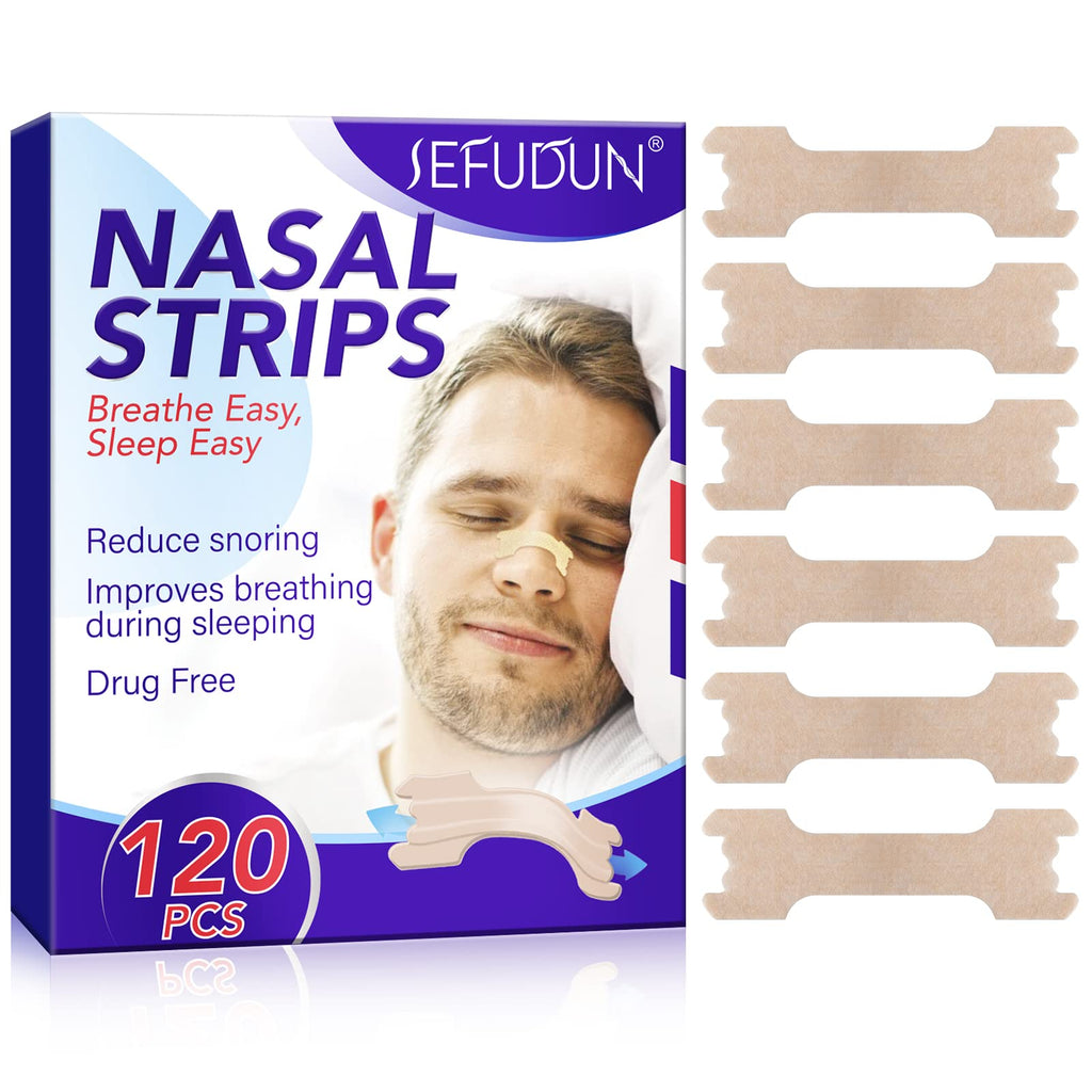 [Australia] - Nasal Strips, Breathe Nose Strips to Reduce Snoring and Relieve Nose Congestion, Drug-Free, Works Instantly to Improve Sleep, Relieve Nasal Congestion Due to Colds & Allergy, 11.5*2.5*15.3 cm(120Pcs) 