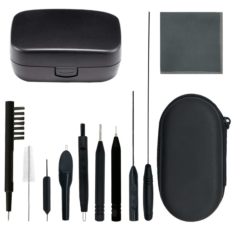 [Australia] - 12 Pieces Hearing aid Cleaning Kits, Hearing Amplifier Brush Tools with Wax Loop and Magnet Suitable for Earbuds,Headphones,Airpods Cleaner Brush Kits with Storage case 