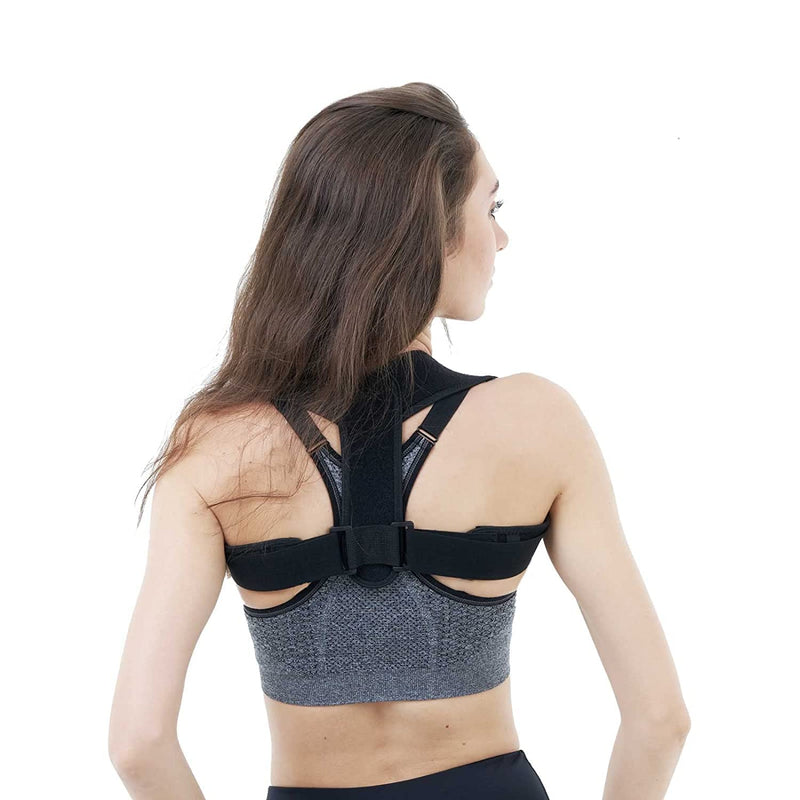 [Australia] - Posture Corrector for Women and Men, Huninpr Adjustable Upper Back Brace, Breathable Back Support straightener, Providing Pain Relief from Lumbar, Neck, Shoulder, and Clavicle, Back. (Universal size) Universal size 
