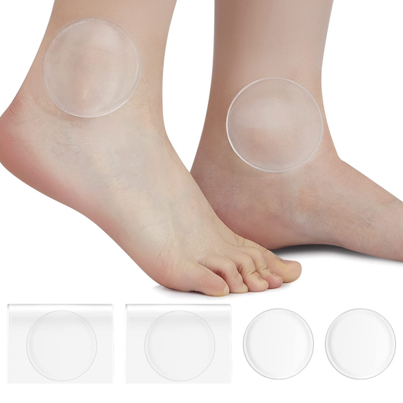 [Australia] - 4 Pieces Cross Ankle Gel Pads Skate Ankle Gel Discs Cushion Pads Ankle Protector Brace Skate Accessories for Ice Skating Riding Ski Ankle Protection, 2.48 Inch 