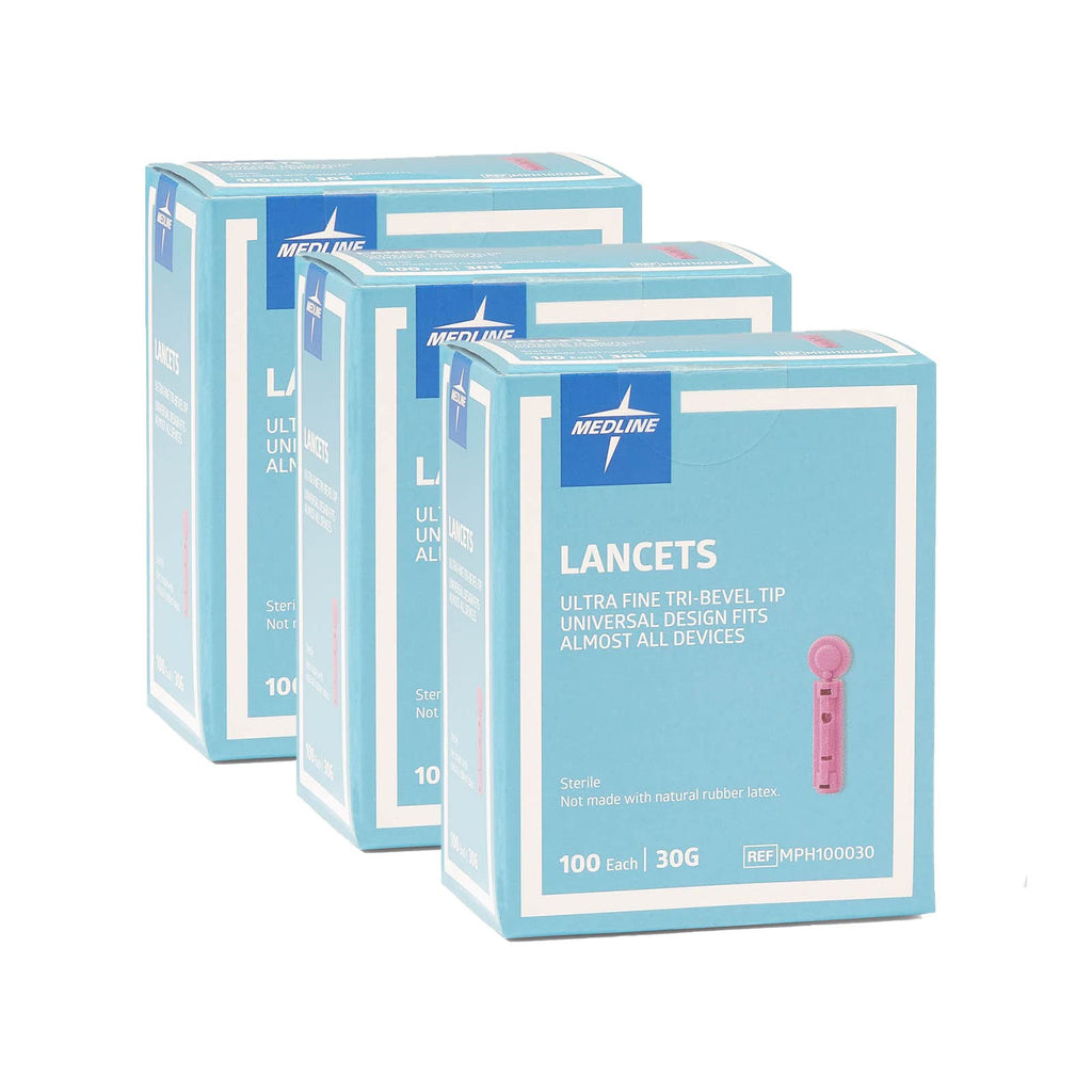 [Australia] - Medline General Purpose Lancet, Can be Used with Most Universal Lancing Devices, 30G, Box of 100 (Pack of 3) 