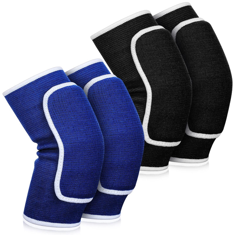 [Australia] - 2 Pair Elbow Pads Breathable Protective Support Gel Pad Elbow Brace Volleyball Elbow Pads Basketball Elbow Wraps Elbow Pads for Biking, Volleyball, Basketball, Football, Skating, Dancing 