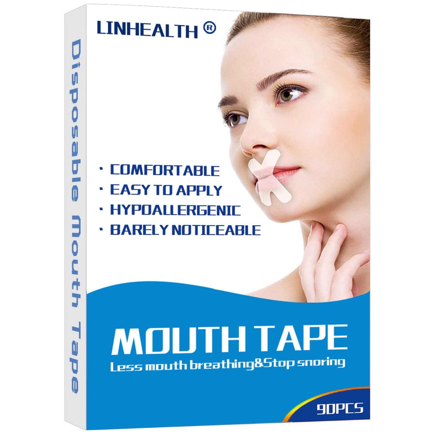 linhealth Linhealth Mouth Tape for Sleeping 90 Count, Sleep Strips for  Sleep Apnea, Advanced Gentle Anti Snoring Devices for Less Mouth Breathing,  Sleep Tape for Your Mouth for Snoring Reduction