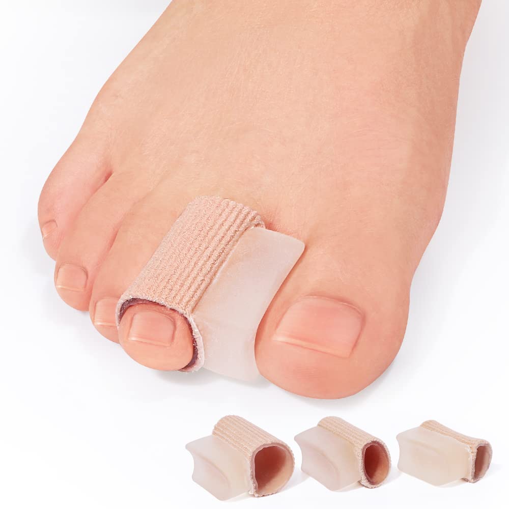 [Australia] - Povihome 8 Pack Gel Toe Spacer Separators, Bunion Corrector for Overlapping Toe with Soft Gel Lining for Hallux & Bunion Pain Relief (3 Pack of Large Size+ 2 Pack of Medium +3 Pack of Small) 