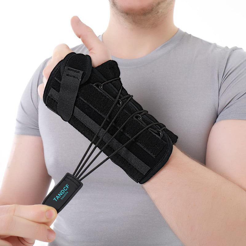 [Australia] - TANDCF bestlife Unisex Universal Wrist Lacer Wrist Brace for Carpal Tunnel Syndrome & De Quervain’s Syndrome,Adjustable Night Wrist Support Brace with Splints Right Hand For Women & Men,Great for Wrist Pain,Sprain,Sports Injuries,Joint Instability,Arth... 