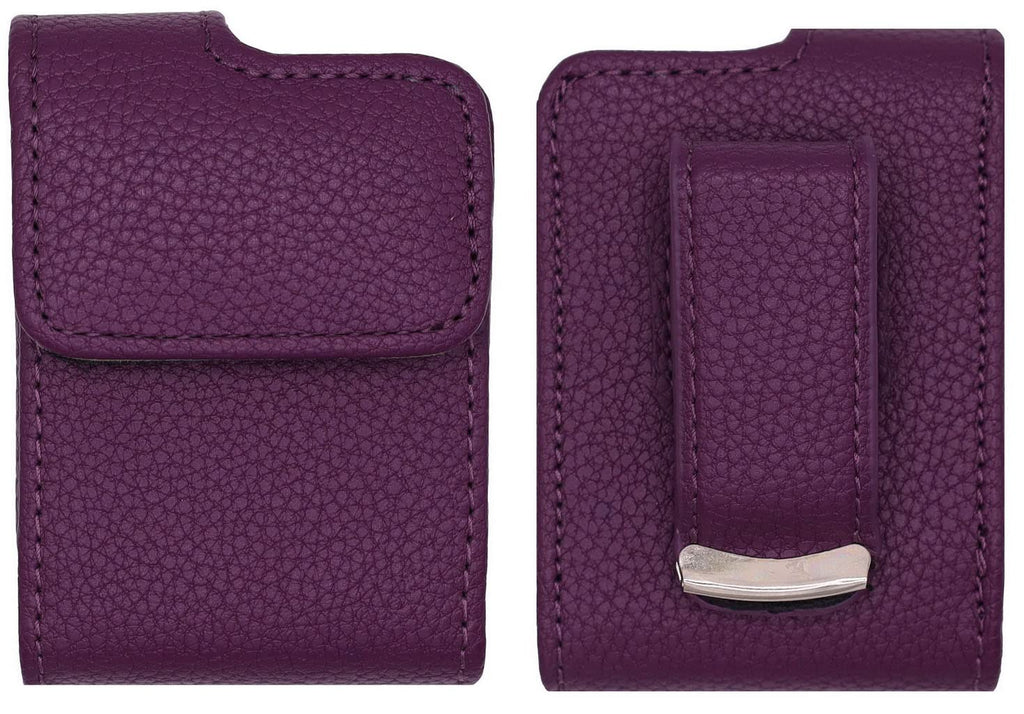 [Australia] - 2nd Gen Premium Pouch case with Belt Clip for Tandem Diabetes Care Insulin Pump (T:Flex Pump/T:Slim G4 Pump/T:Slim X2 Pump) (Purple/Vertical/1) PURPLE/Vertical/1 