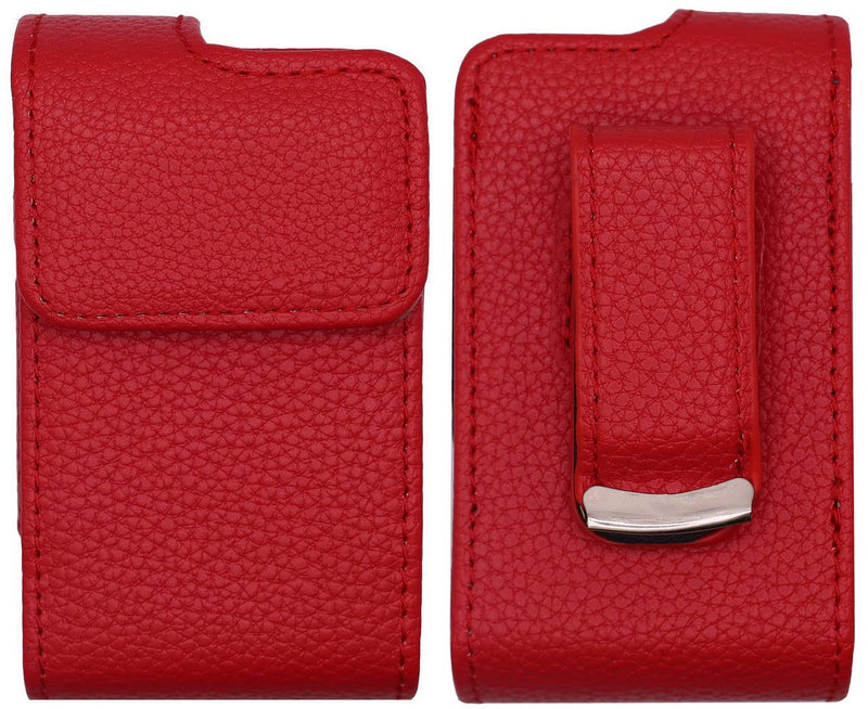 [Australia] - 2nd Gen Premium Pouch Case with Belt Clip for Medtronic MiniMed Insulin Pumps (All Models) (Vertical/1-A/RED) Vertical/1-A/RED 