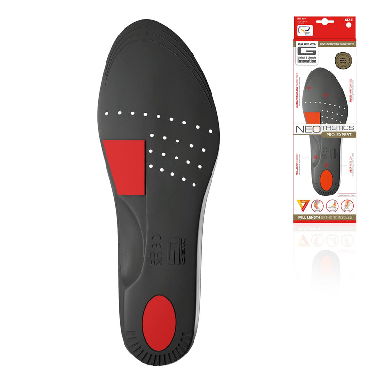 [Australia] - Neo G NeoThotics Pro-Expert Plantar Fasciitis Arch Support Insoles for Women and Men - Full Length Orthotic Inserts for Foot Pain, Heel Pain, Knee Back Pain, Achilles Tendonitis Relief - M Medium 
