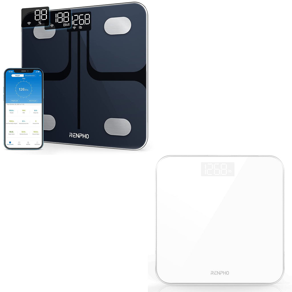 [Australia] - RENPHO Smart Digital WiFi Bluetooth Scale, Portable Bathroom Body Composition Analyzer-RENPHO Digital Bathroom Scale, Highly Accurate Body Weight Scale 