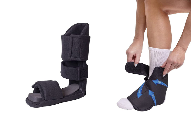 [Australia] - 90 Degree Padded Night Splint (Small) + Foot Ice Pack (S/M) 