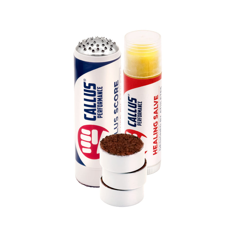 [Australia] - Callus Performance Ultimate Callus Care Bundle | Callus Score Plus Callus Healing Salve and a 3 Pack Callus Smoother 
