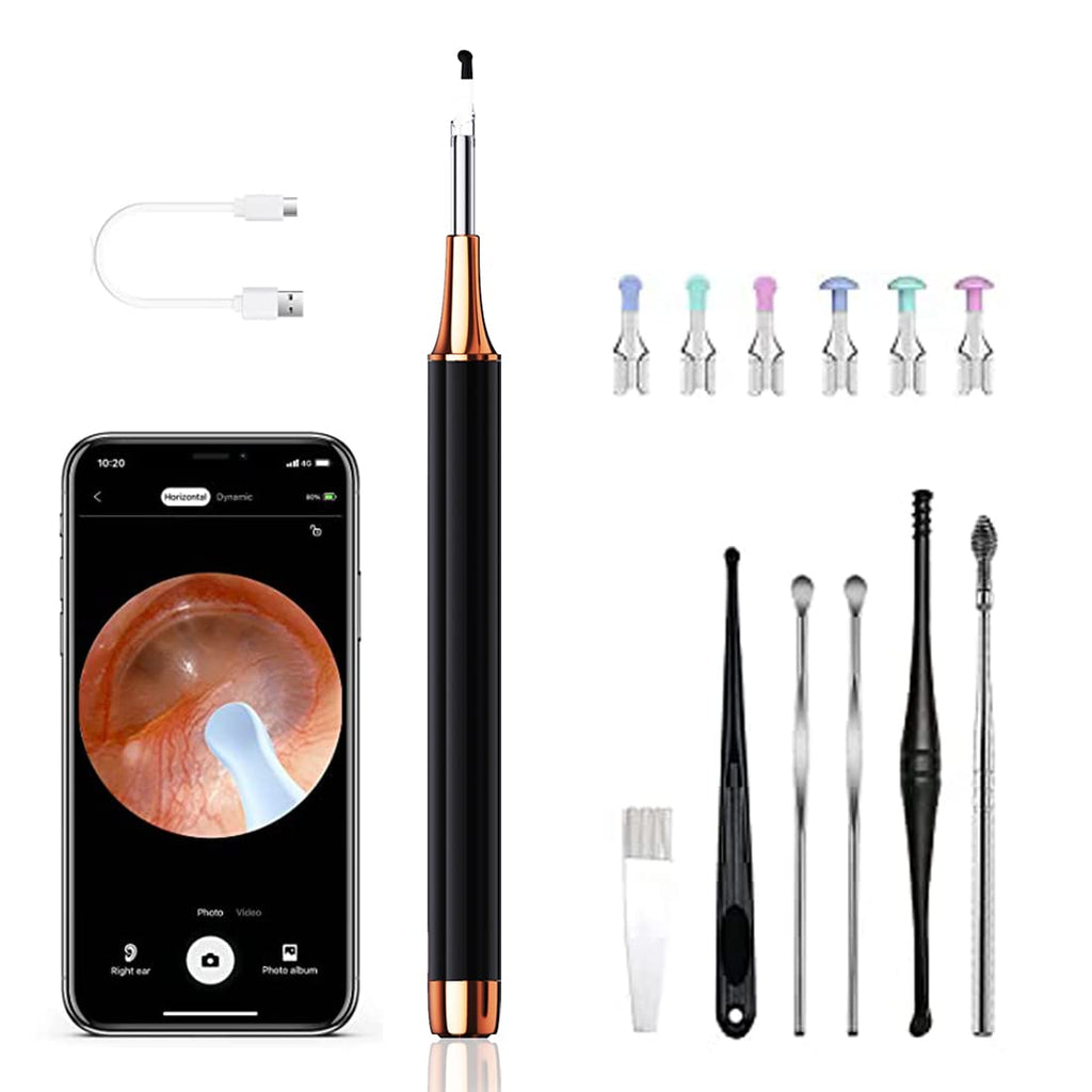 [Australia] - Earwax Removal Tool，Gaosruan Earwax Cleaner Camera Kit with 6 Ear Spoon for Kids, Adults & Pets Suit iPhone, iPad, Android Phones 