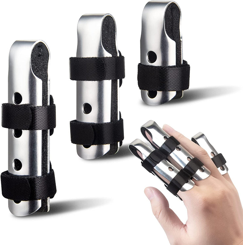 [Australia] - 3-Size Metal Finger Splints, EDNYZAKRN Aluminum Finger Support Brace for Trigger Finger Broken Finger, Mallet Finger Splint Straightening for Arthritis 