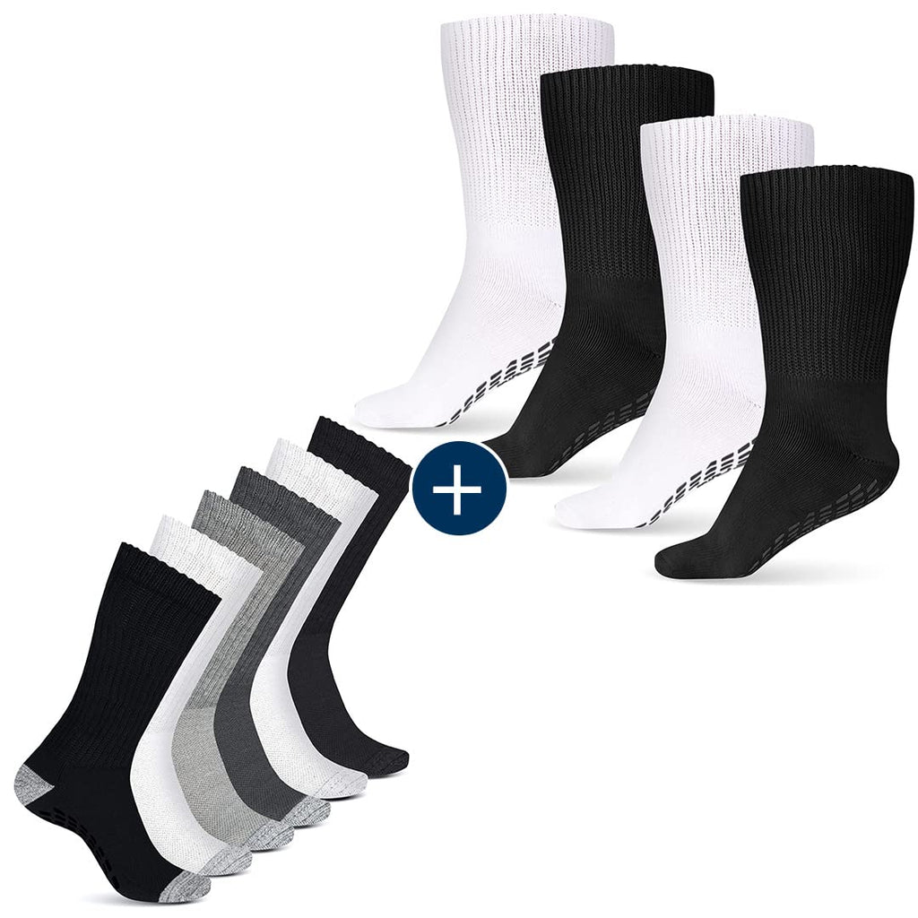 [Australia] - Pembrook Extra Wide and Diabetic Socks with Grips Bundle 