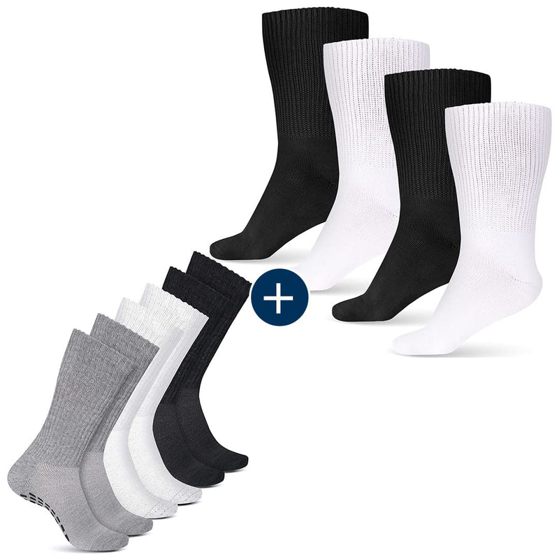 [Australia] - Pembrook Extra Wide and Diabetic Socks with Grips Bundle 