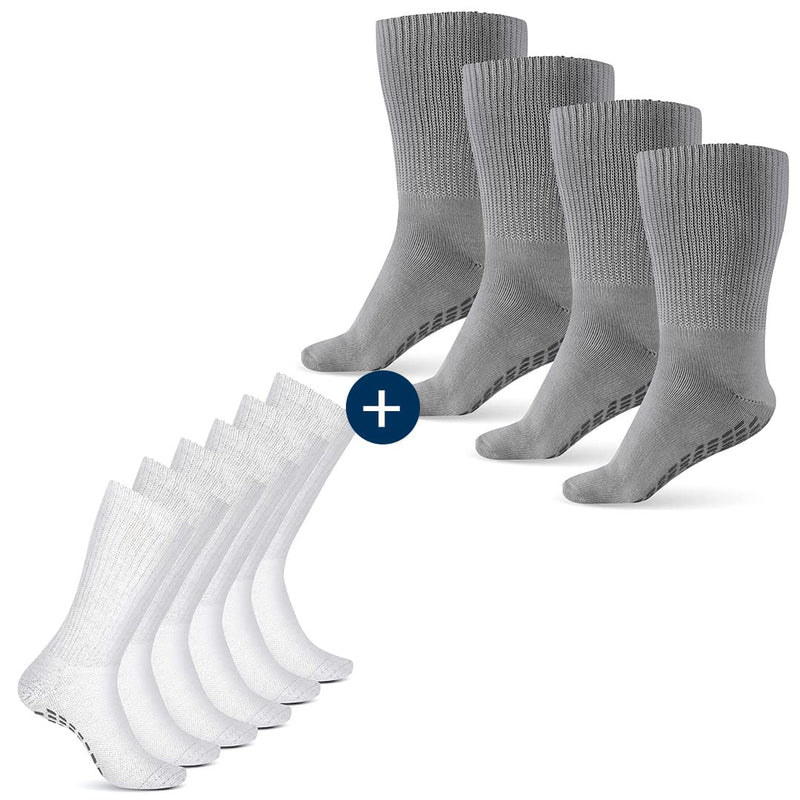 [Australia] - Pembrook Extra Wide and Diabetic Socks with Grips Bundle 