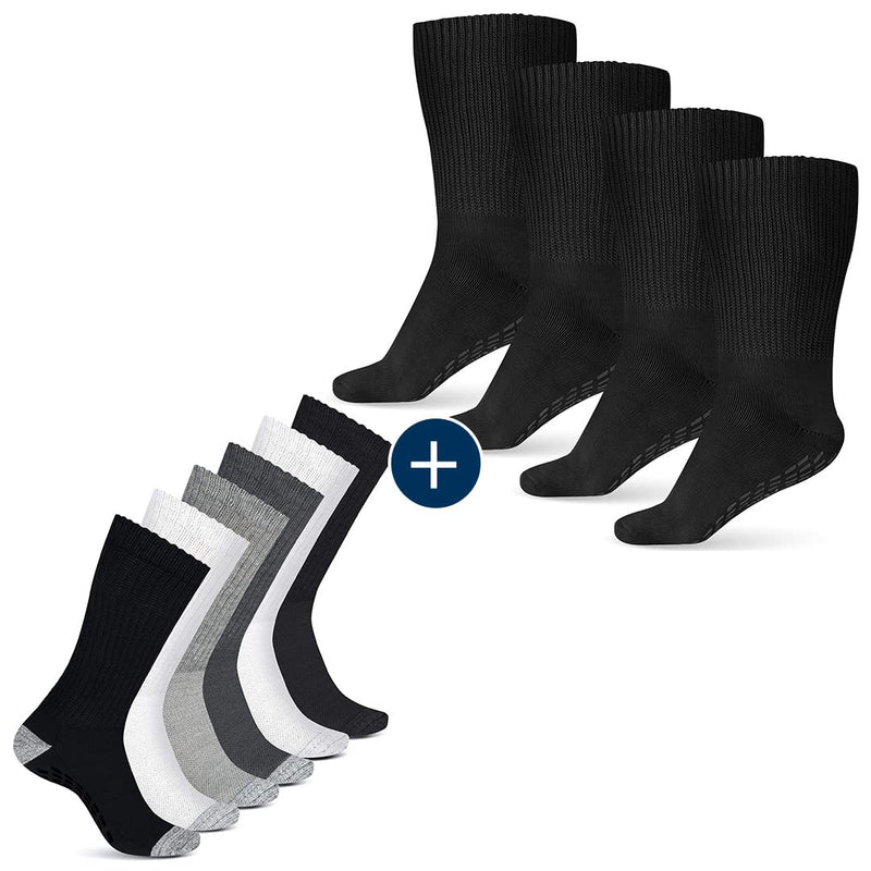 [Australia] - Pembrook Extra Wide and Diabetic Socks with Grips Bundle 