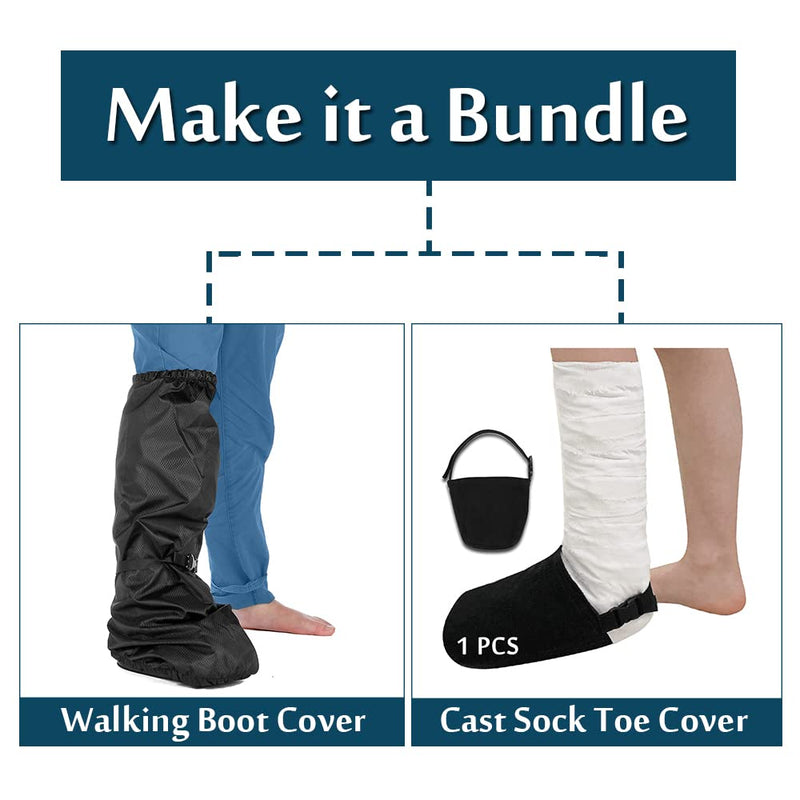 [Australia] - Walking Boot Cover Medical Orthopedic Foot Boot Protector - Cast Sock Toe Cover Soft for Foot Warmer 