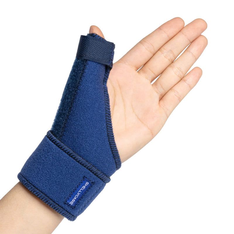 [Australia] - Thumb Splint, Shellvcase Reversible Thumb Brace Fits Left Right Hand Women and Men, Thumb Spica Splint for Pain Relief, Arthritis, Tendonitis, Sprained and Carpal Tunnel Supporting (Blue) Blue 