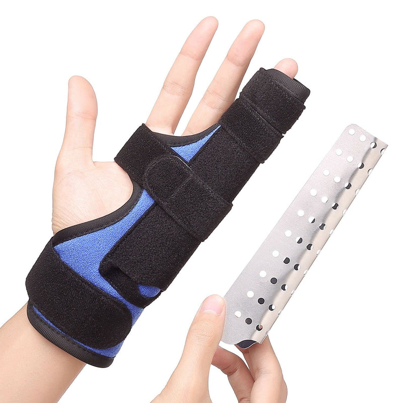[Australia] - Scurnhau Pinky Finger Splint, Boxer Fracture Splint, Metacarpal Broken Splint, 4th and 5th Finger Support brace for Straightening, Dislocated, Arthritis and Mallet Finger, Fits Left or Right Hand S/M 