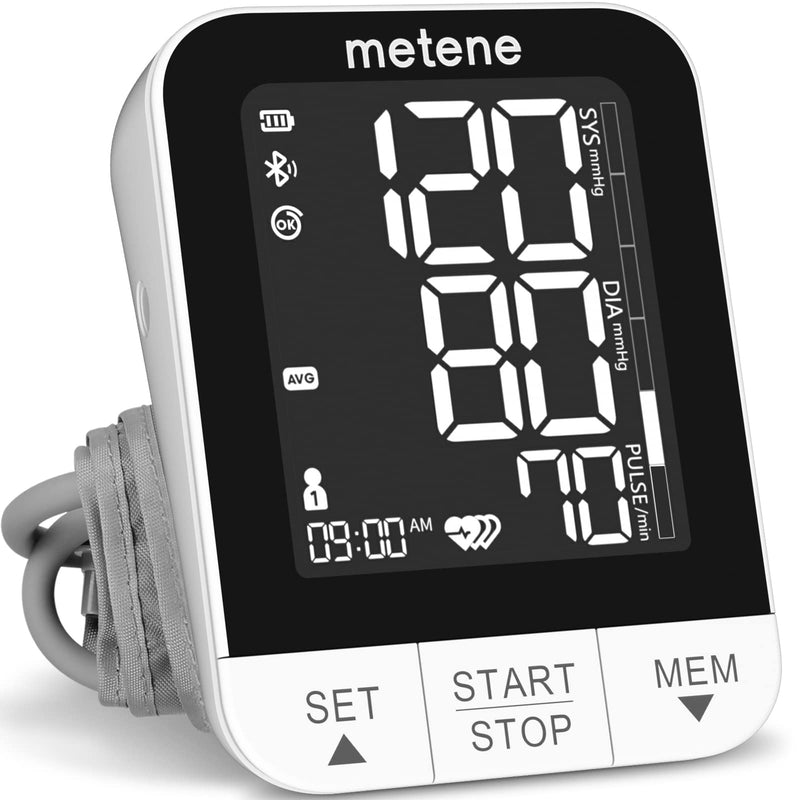 [Australia] - Metene 2022 New Bluetooth Blood Pressure Machine, Smart Wireless Blood Pressure Monitor with Adjustable Large Cuff(8.7-16.5in) and Backlit Display, APP Unlimited Memory for 2 Users and Smart Tracking 