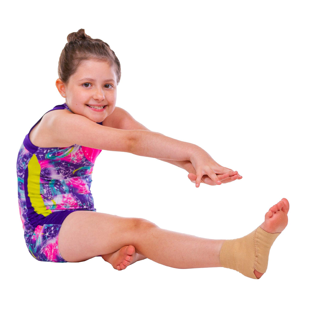 [Australia] - BraceAbility Kids Elastic Ankle Support - Compression Youth Foot Sleeve Arch Support Strap for Child Ankle Instability, Sprains, Athletic Protection, Gymnastics, Soccer, Dance Wrap Bandage (XS) XS 