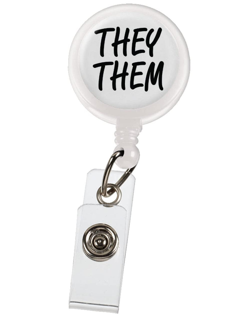 [Australia] - Prestige Medical Retracteze ID Holder (They/Them On White) 
