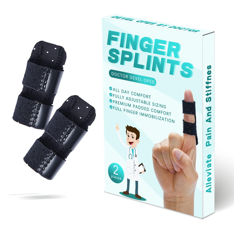[Australia] - DAANT Finger Splints for Trigger Finger Splint, Doctor Developed Finger Brace Fits Index Finger, Middle Finger, Ring Finger, Pinky Finger Splint(2 Pieces) 