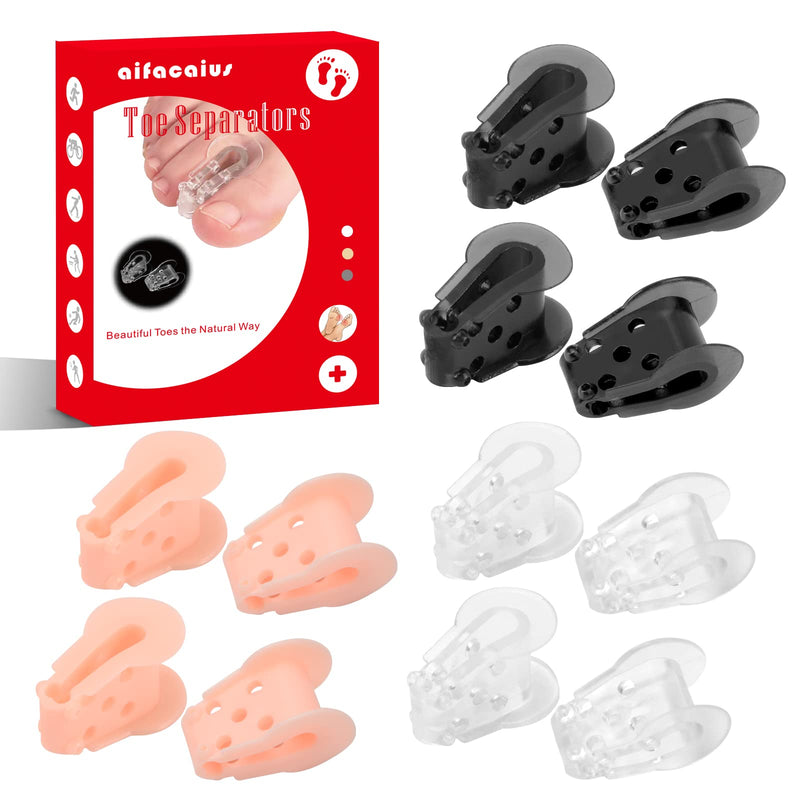 [Australia] - 12 Pack Toe Separators to Correct Bunions and Restore Toes to Their Original Shape Bunion Corrector for Big Toe(Bunion Corrector Toe Separator Toe Straightener Toe Spacers) Universal Size (3colors) 