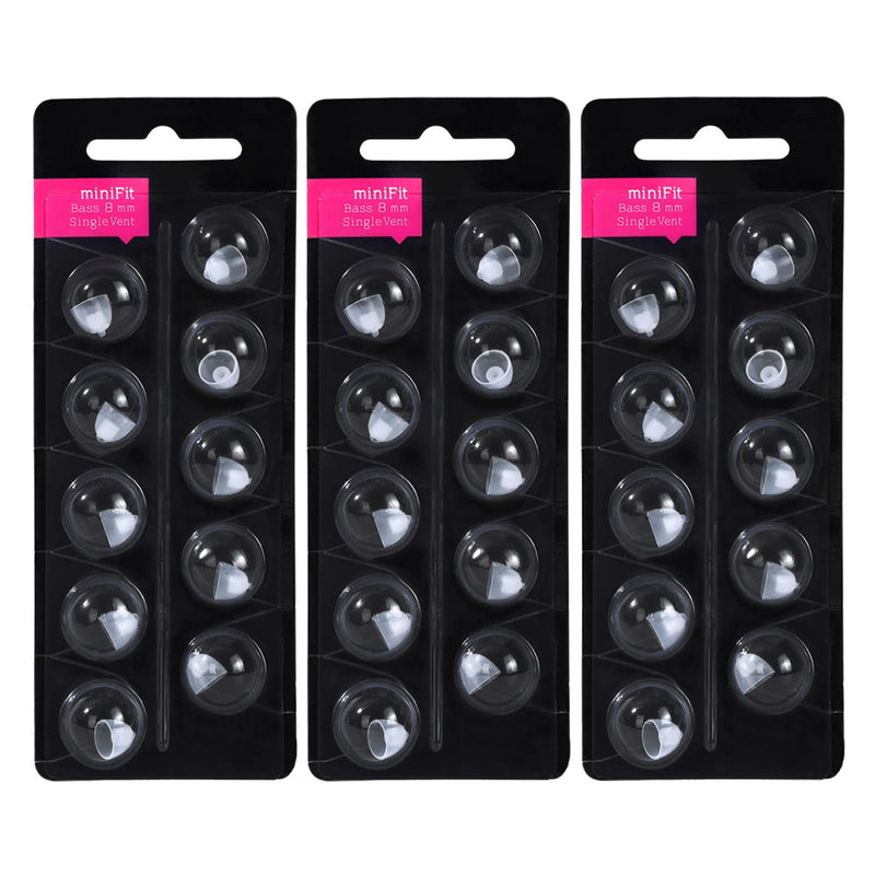 [Australia] - Hearing Aid Domes for Oticon Replacements,Oticon Minifit Single Vent Bass Domes (8 mm/3 Pack）,Universal Domes for Oticon Hearing Aid Supplies 