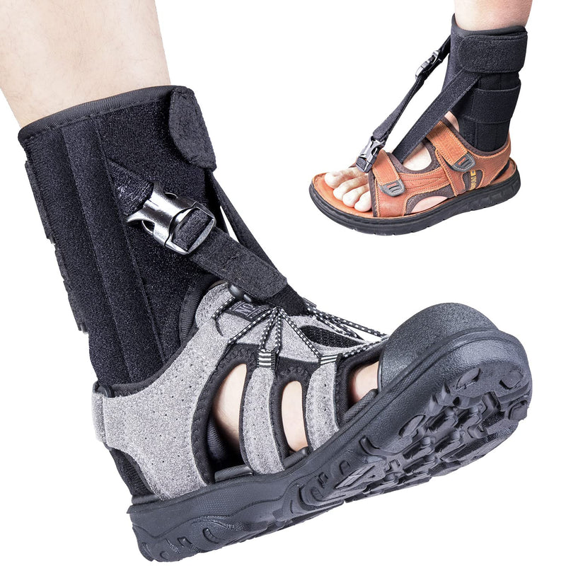 [Australia] - Foot Drop Brace, Drop Foot Up AFO Splint for Walking with Lifting Shoes, Orthosis Support Raise Front of Foot with Ankle Dorsiflexion Weakness, Prevent Falls, for Left and Right,Fits Women and Men 