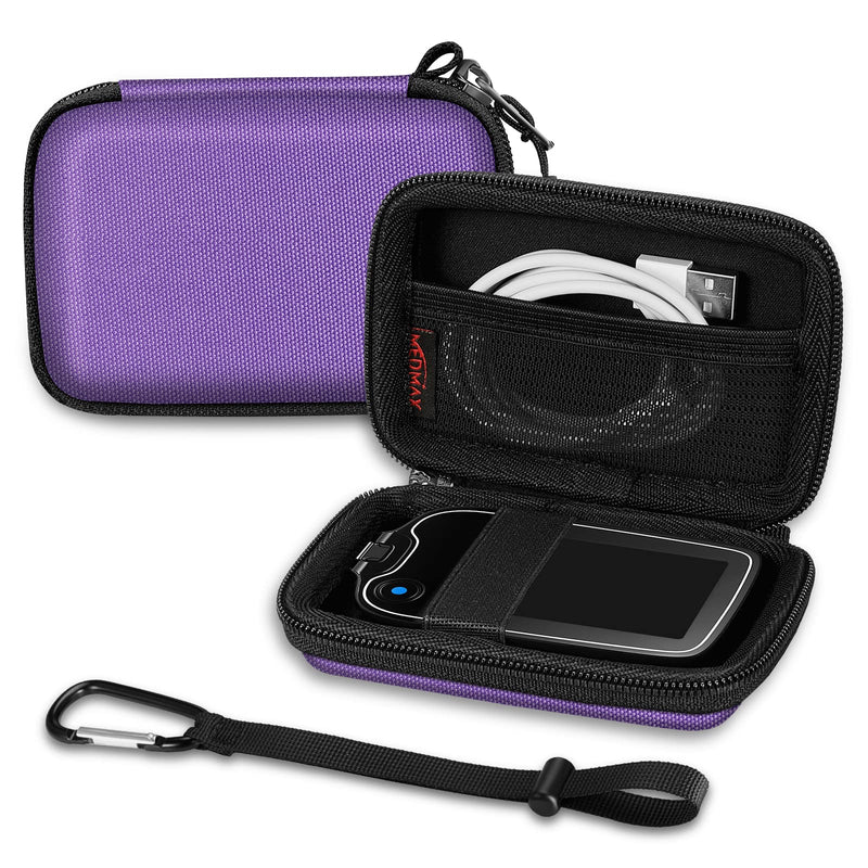 [Australia] - MEDMAX Hard Shell Protective Case for Freestyle Libre 2 / Libre Reader, Lightweight Shockproof Diabetic Storage Carrying Case with Clip and Handle (Purple) Purple 