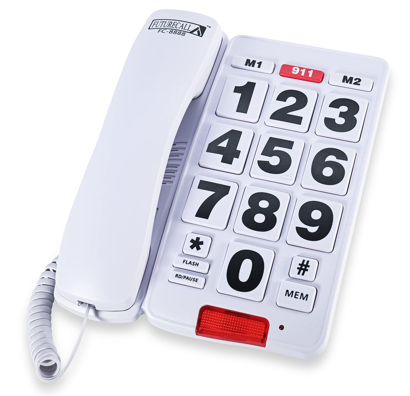 [Australia] - Future Call FC-8888 Big Button Phone for Seniors | Large Button Phones for Seniors | Phone for Visually Impaired and Telephones for Hearing Impaired | 40db Handset | Best Landline Phones for Seniors 